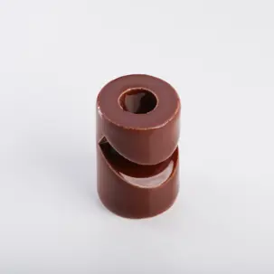 Brauner "V"-Schaltkabelhalter - Retro-Isolatoren