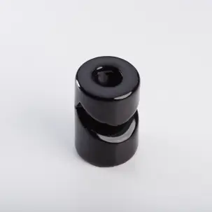 Schwarzer "V"-Schaltseilhalter - Retro-Isolatoren