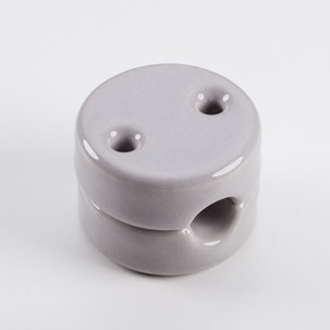 porcelain cable guide grey - Retro Insulators