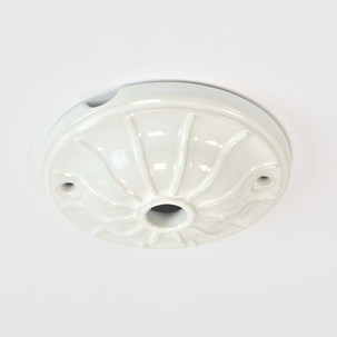 Porcelain ceiling rose Pompei white - Retro Insulators