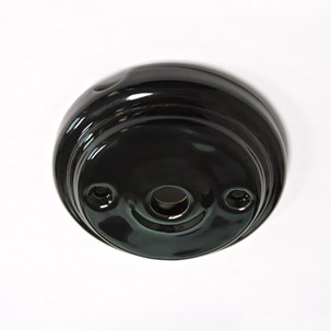 Porcelain ceiling rose Positano black - Retro Insulators