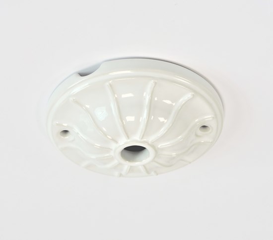 Porcelain ceiling rose Pompei white - Retro Insulators