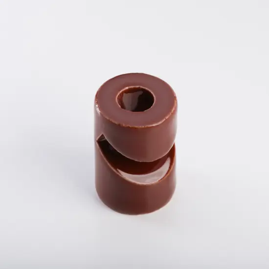 Decentrator V cable holder brown - Retro Insulators