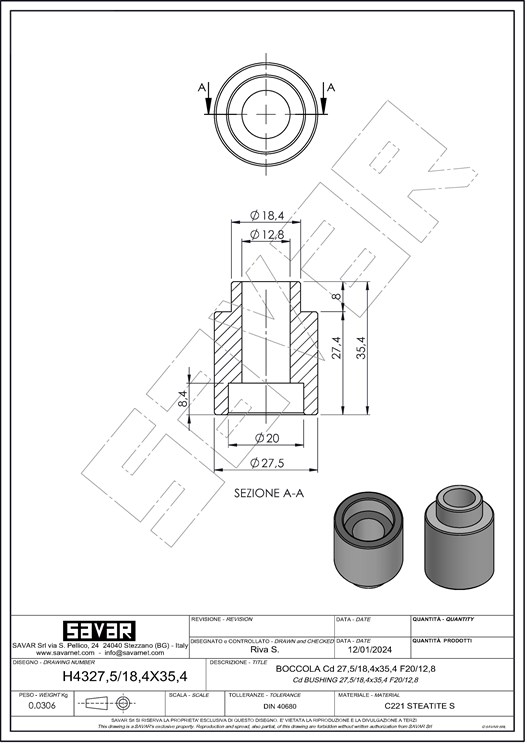 Steatite Bushing male and female - Bushings