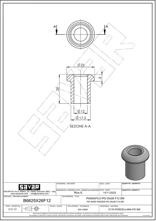 Fairlead bronze - Retro Insulators