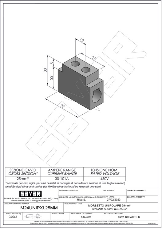 Terminal block one way XL - Terminal blocks