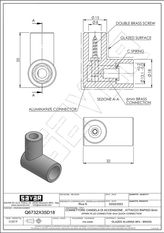 Spark plug connector - Terminal blocks