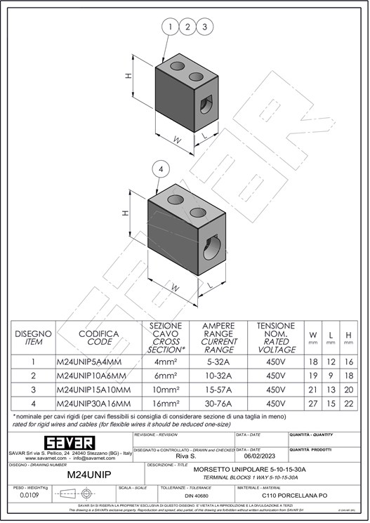 Terminal block one way - Terminal blocks