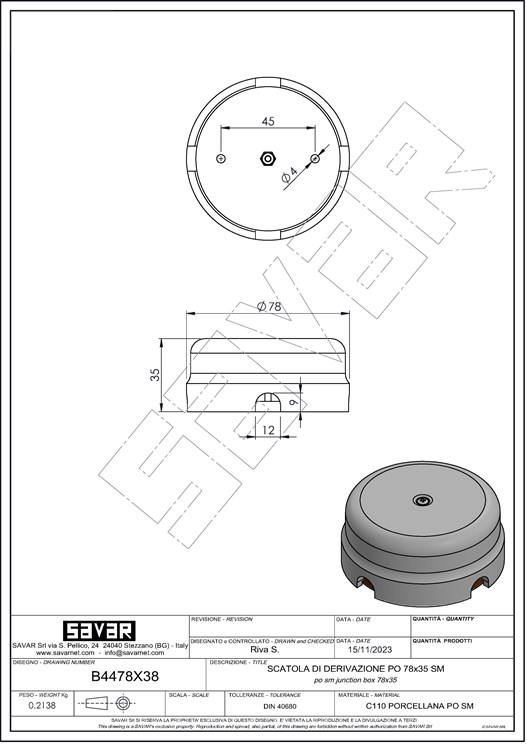 Junction box brown - Retro Insulators