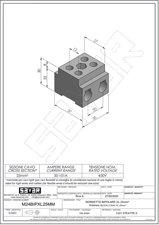 Terminal block two ways XL - Terminal blocks