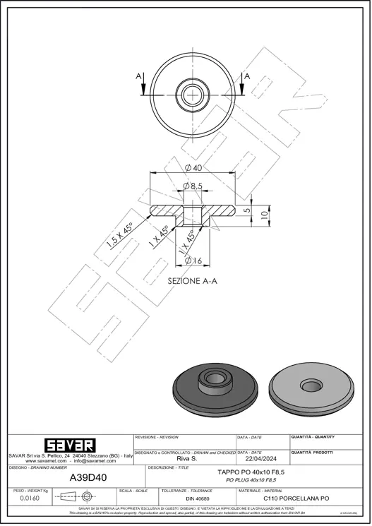 Bucle macho de porcelana - Bujes