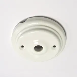 Rose blanche en porcelaine de Positano - Isolants rétro