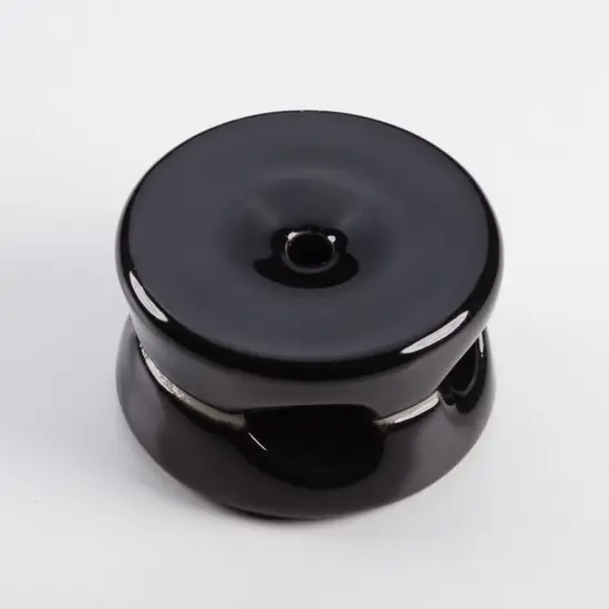 Guide de câble en porcelaine noire - Isolants rétro