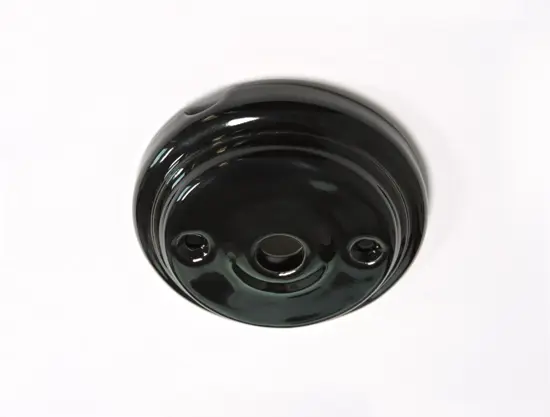 Rosette en porcelaine noire de Positano - Isolants rétro