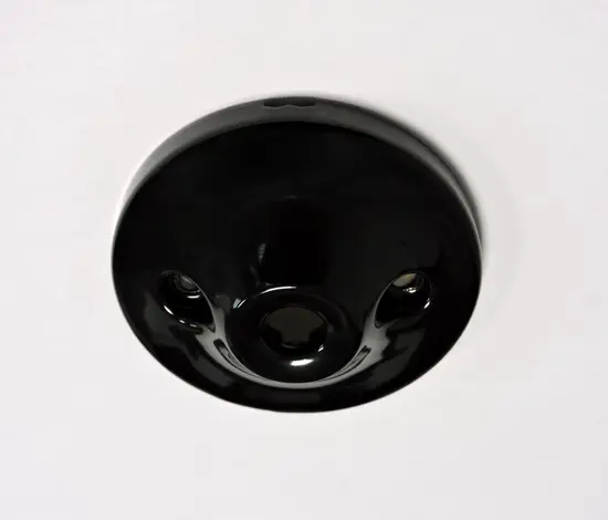 Rosone porcellana Sorrento nero - Isolatori rétro